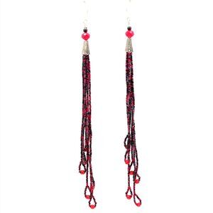 Fire and Night Waterfall Earrings